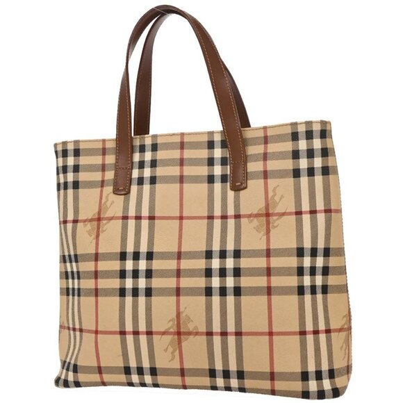 Burberry Beige PVC House Check Tote Handbag T-03-1 196027 - Picture 2 of 9